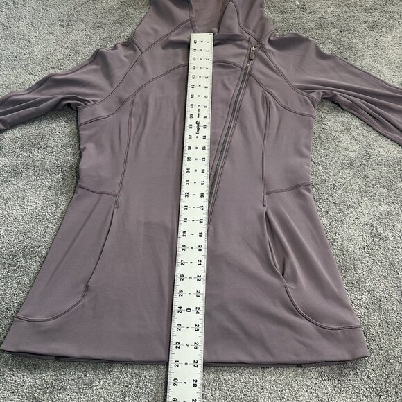 Lululemon Every Journey Hoodie Jacket Sz 12 Asymmetric Full Zip Frosted Mulberry - Picture 12 of 14